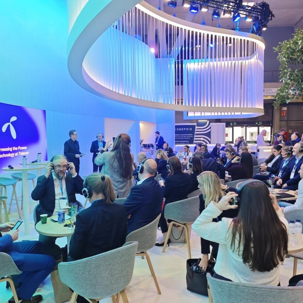 MWC 2025 Telenor booth event area