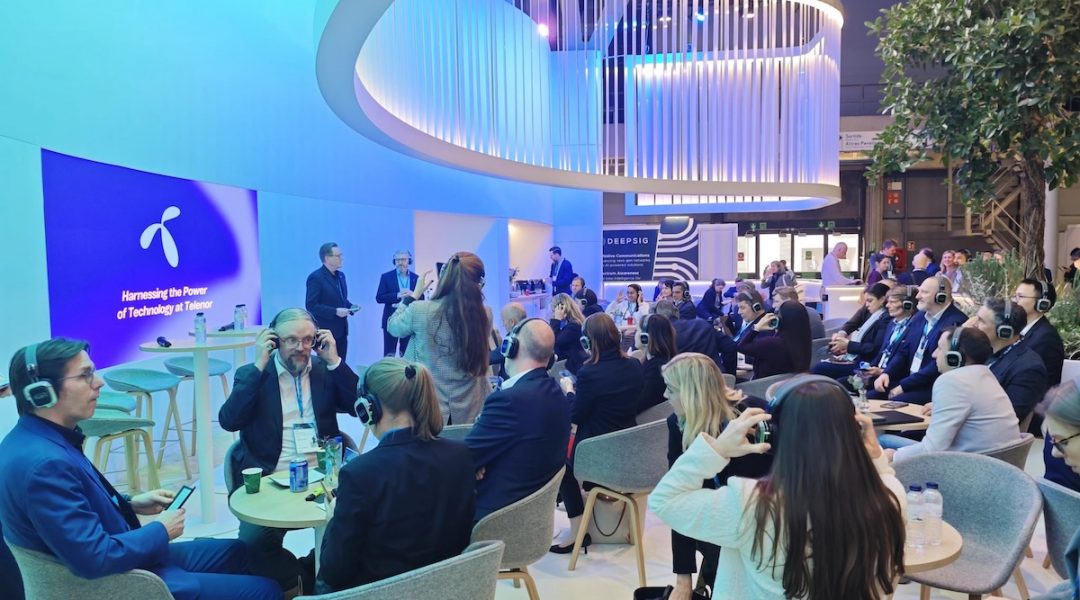 MWC 2025 Telenor booth event area